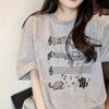 Kawaii Cats Musical Notes T-shirt