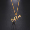 Classic Guitar Hollow Necklace