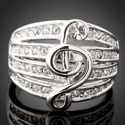 Rhinestone Treble Ring - Artistic Pod
