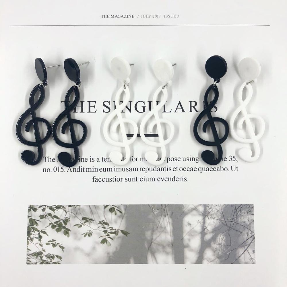 Free - Music Notes Acrylic Drop Earrings
