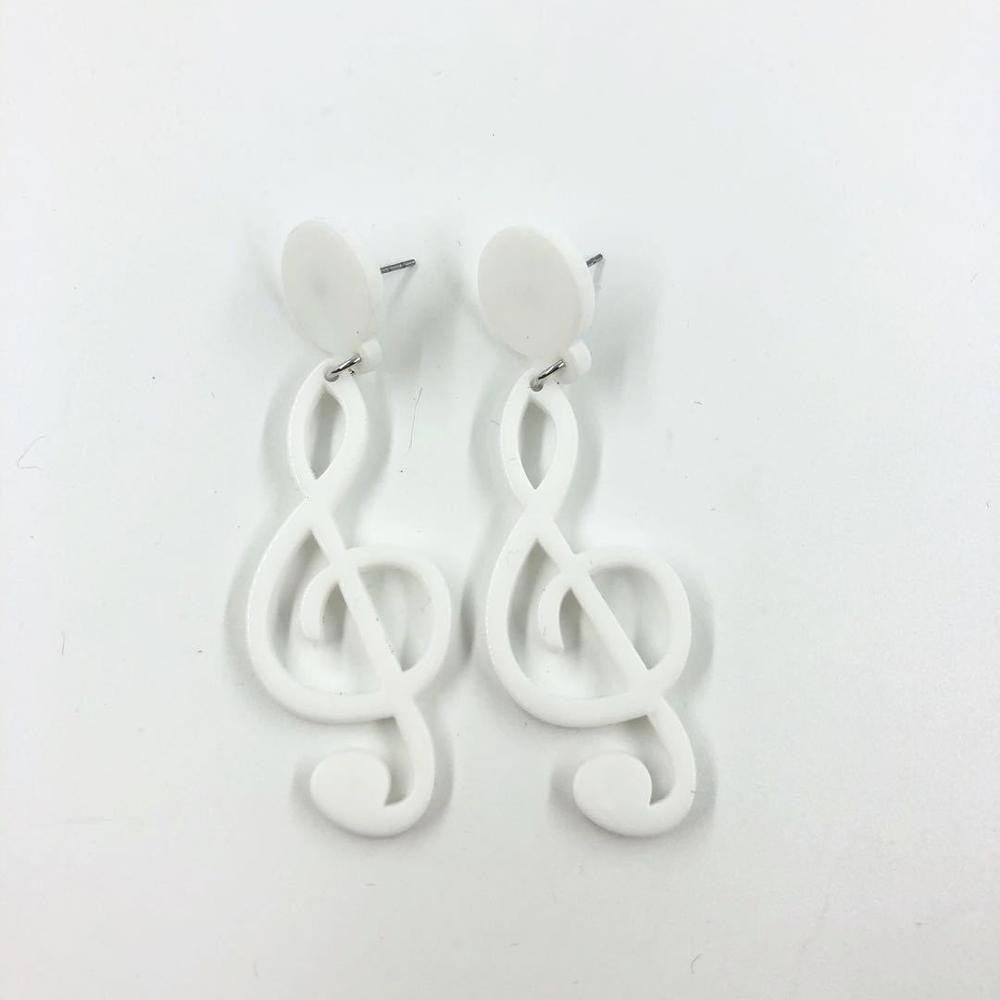 Free - Music Notes Acrylic Drop Earrings