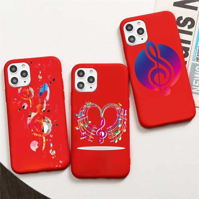 Music Notes Red iPhone Case