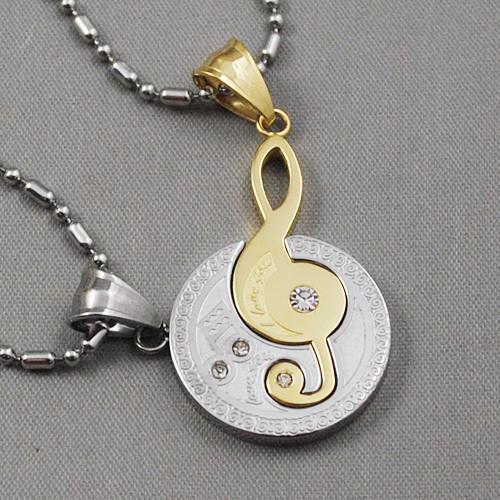 Treble Clef Interlocking Necklace - Artistic Pod