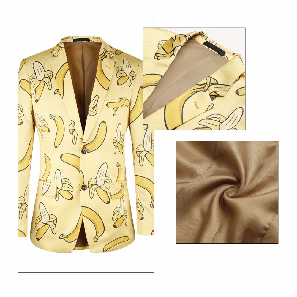 3D Banana Printed Blazer - { shop_name }} - Review