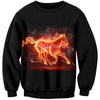 3D Fire Guitar Print Sweatshirt - Flame House And Guitar / S - { shop_name }} - Review