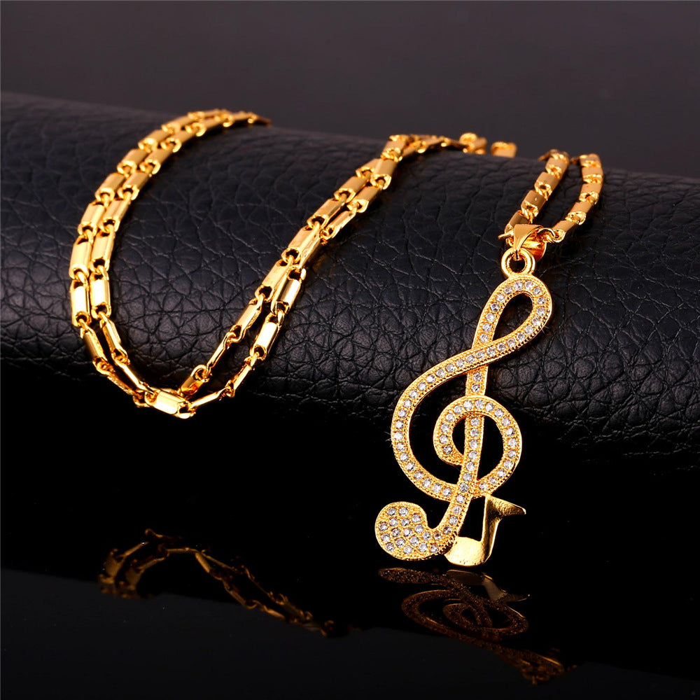 Musical Note Pendant Necklace
