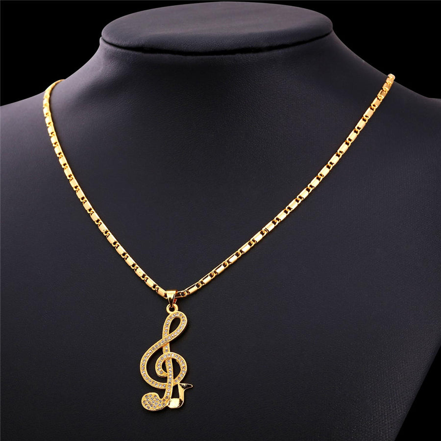 Musical Note Pendant Necklace