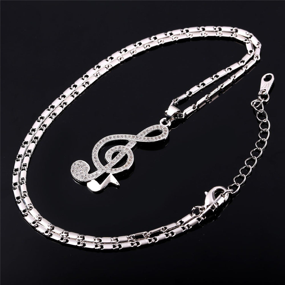 Musical Note Pendant Necklace