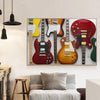 Colorful Electric Guitar Canvas Art
