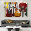 Colorful Electric Guitar Canvas Art