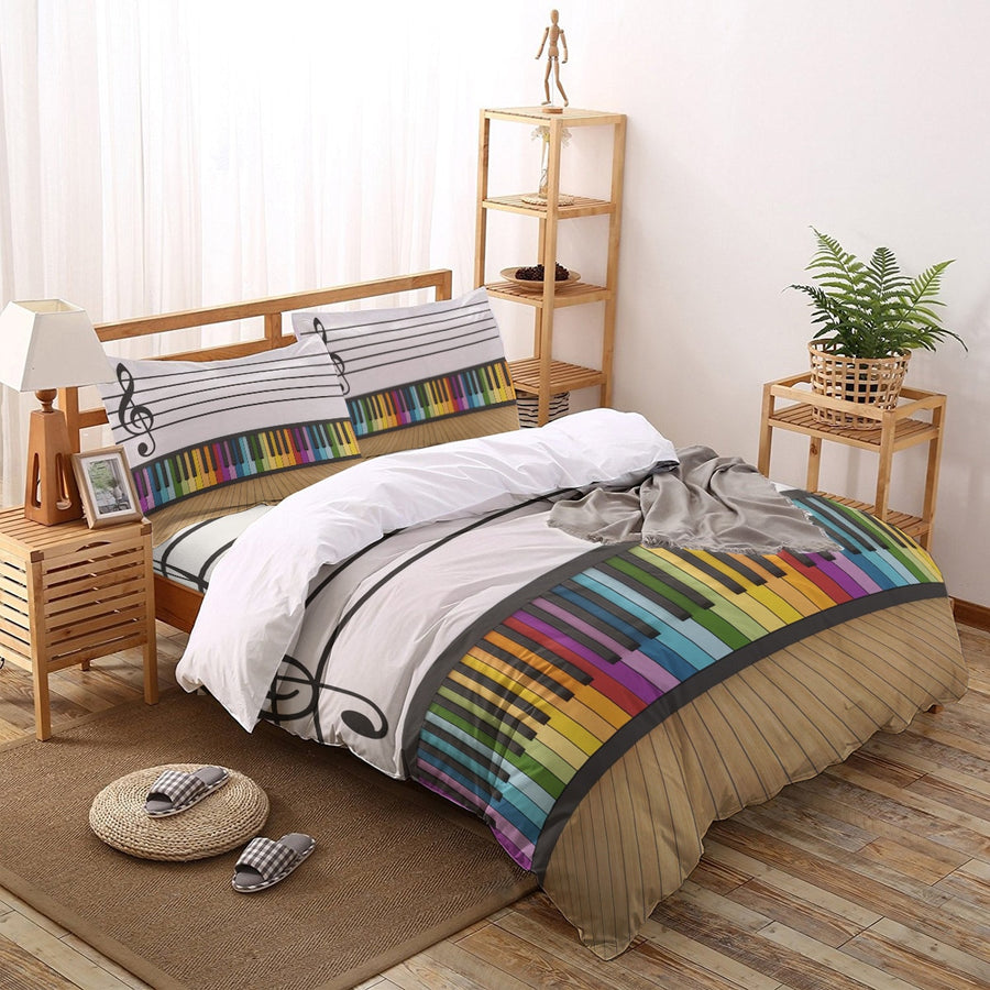 Keyboard Music Art Bedding Set