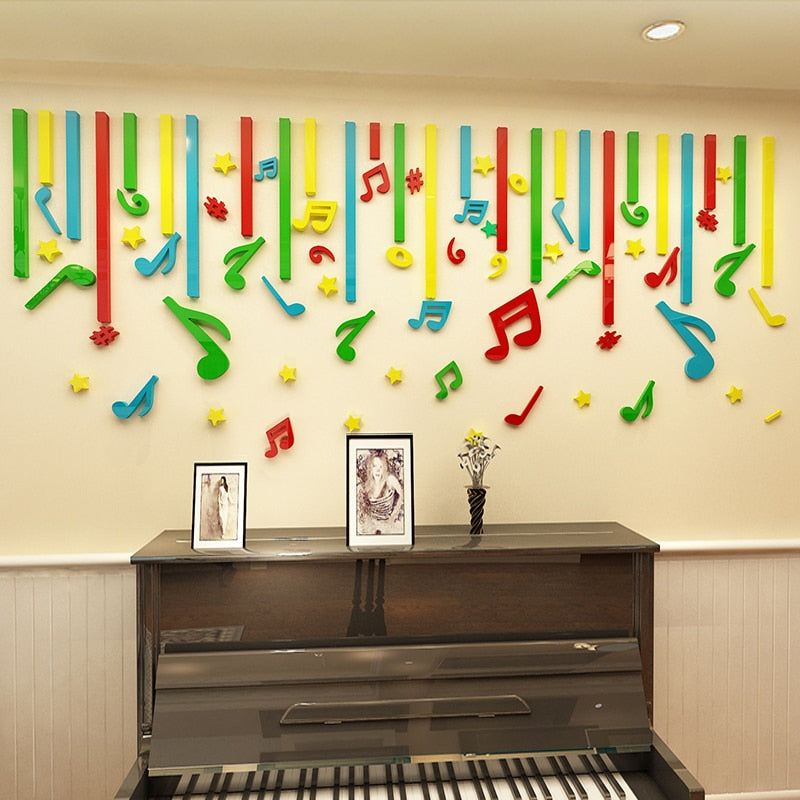 Music Note Decor Wall Sticker