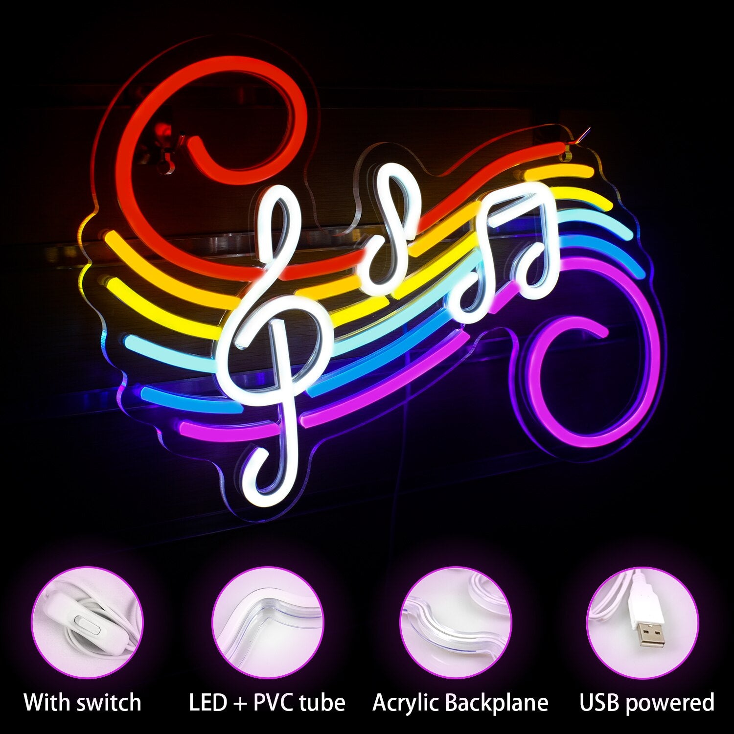 Music Note LED Neon Light