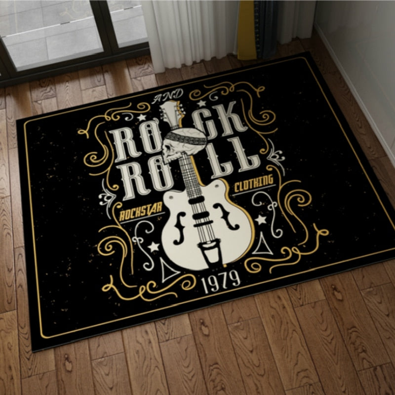Colorful Music Notes Rock Carpet
