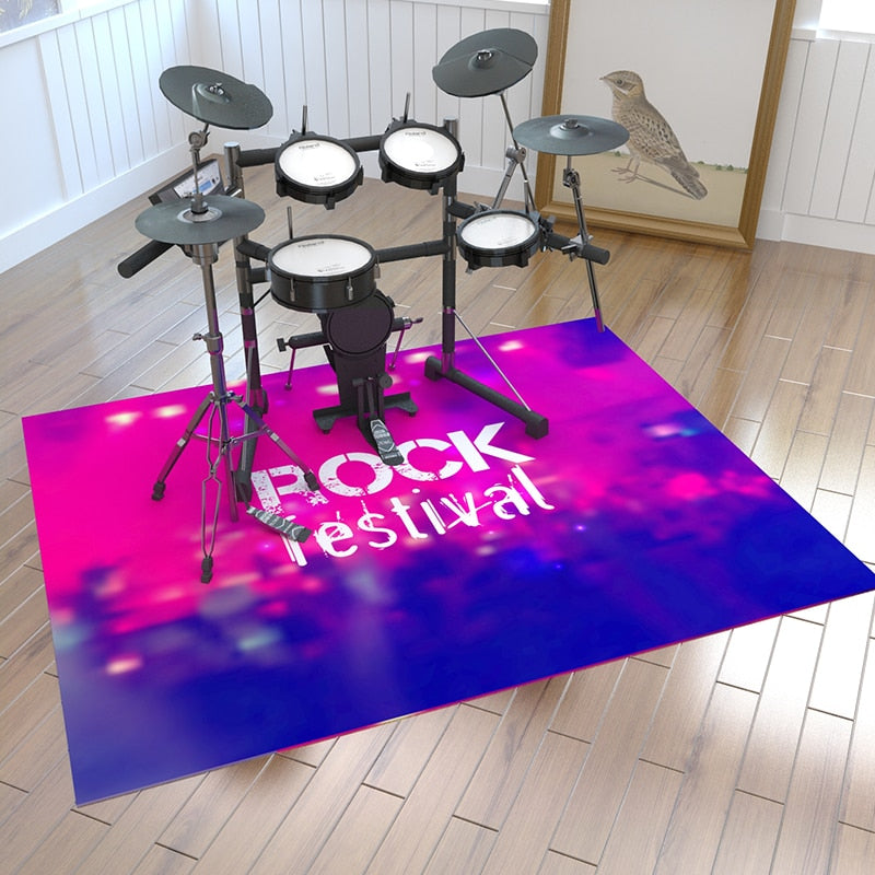 Colorful Music Notes Rock Carpet