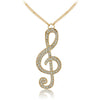 Free - Crystal Music Note Necklace &Pendant