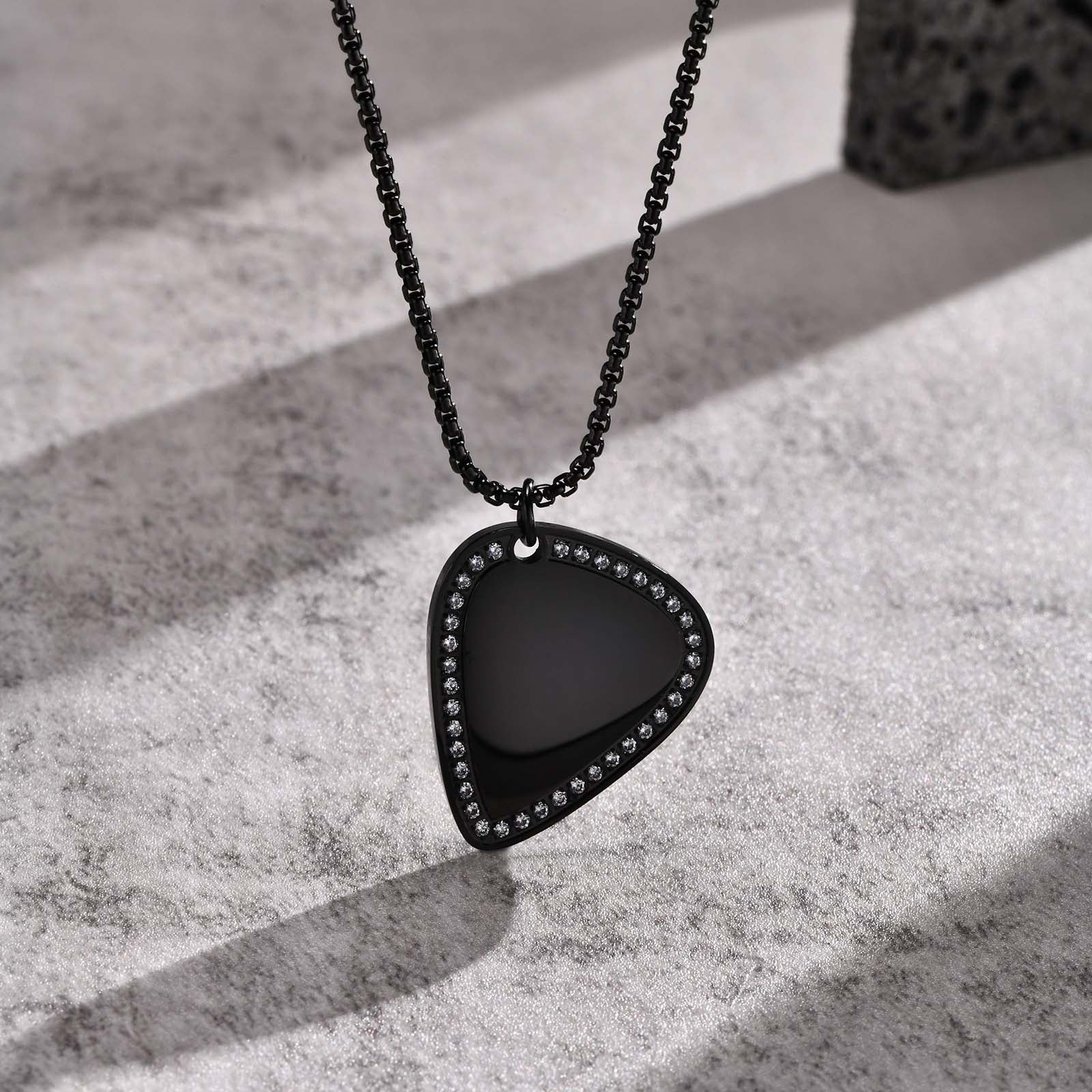 Guitar Pick Triangle Necklace