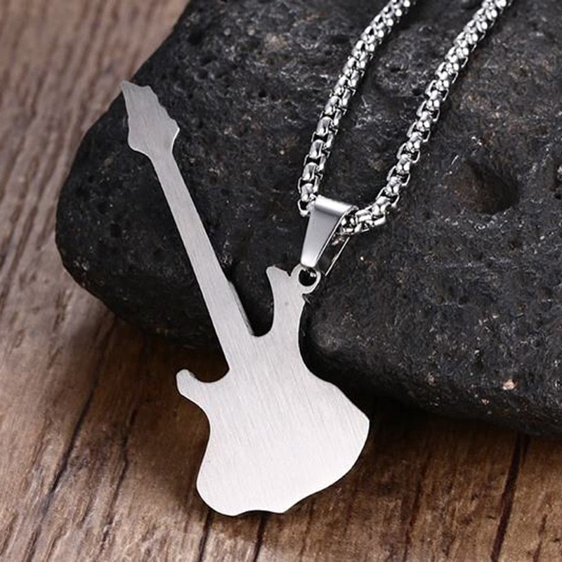 Electric Guitar Pendant Necklace