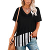 Piano Keys V-neck Loose Shirt