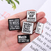 Music Quotes Enamel Pin