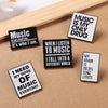 Music Quotes Enamel Pin