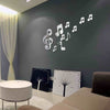 Music Notes Mirrors Wall Sticker