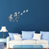 Music Notes Mirrors Wall Sticker