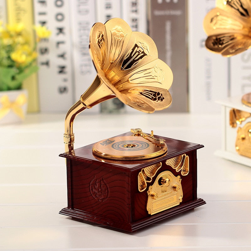 Gramophone Music Jewelry Box