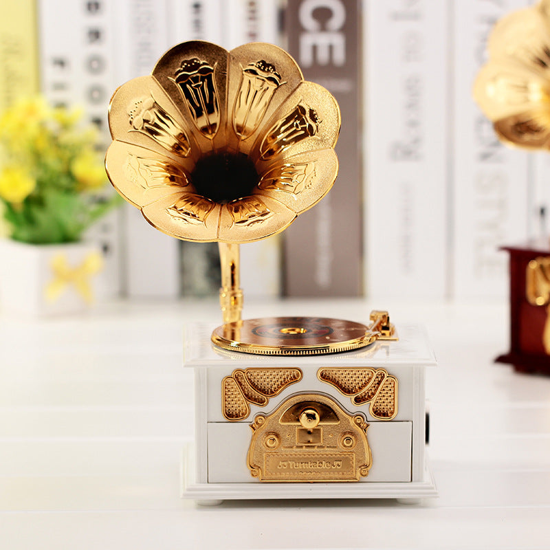 Gramophone Music Jewelry Box