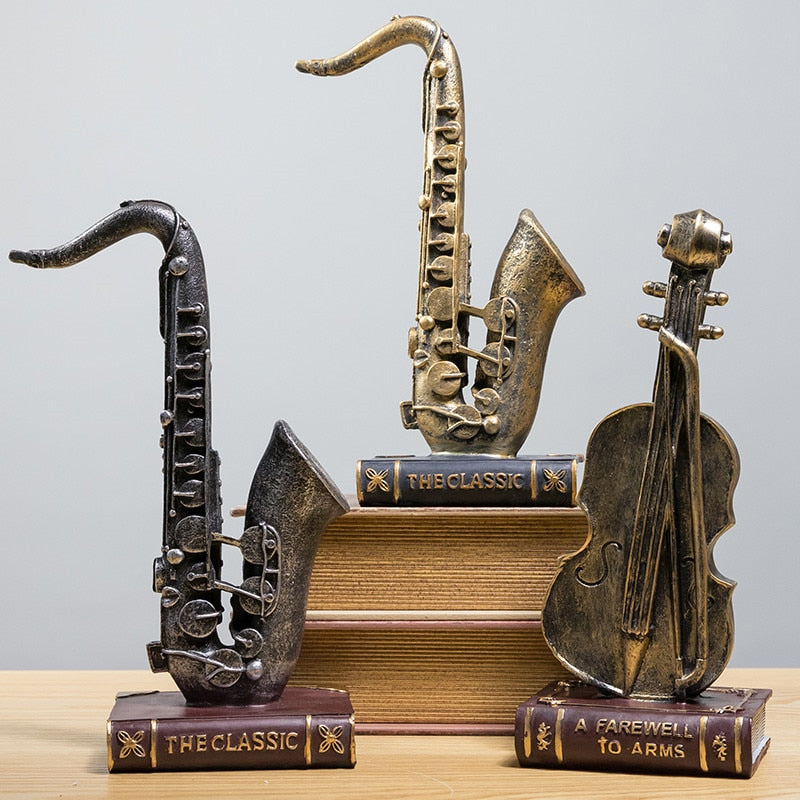 Retro Musical Instrument Figurine Gift