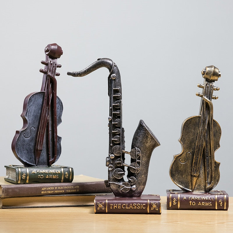 Retro Musical Instrument Figurine Gift
