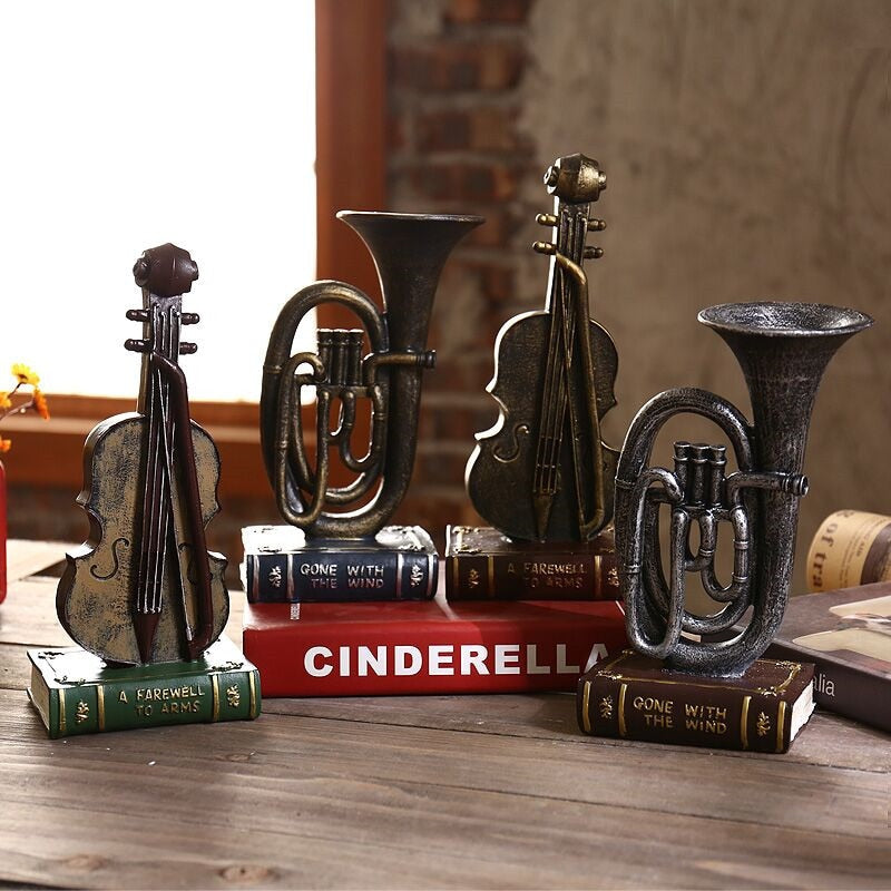 Retro Musical Instrument Figurine Gift