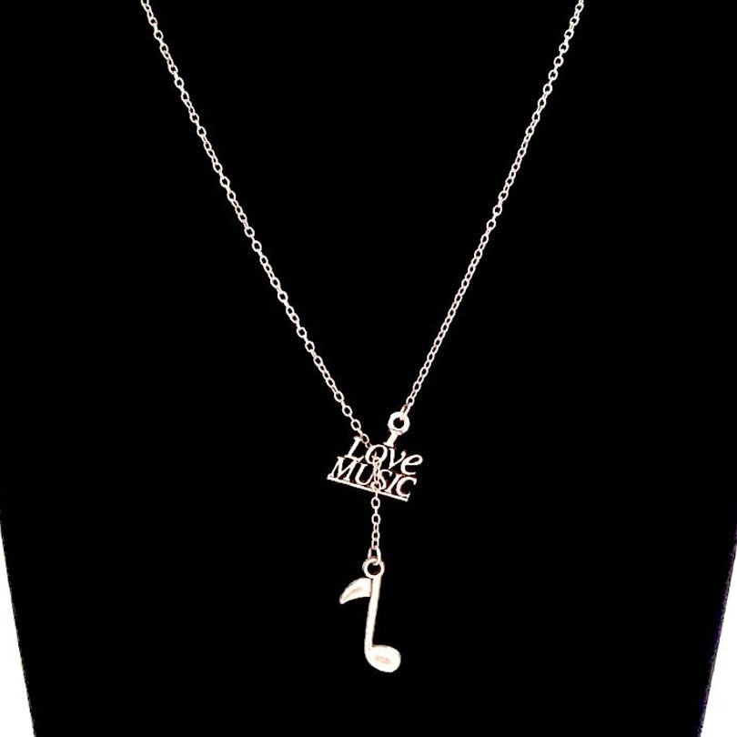 I Love Music Pendant Necklace