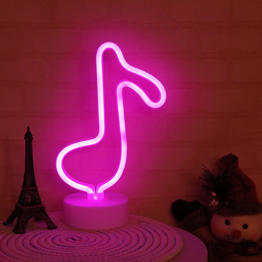 LED Music Shape Neon Night Light