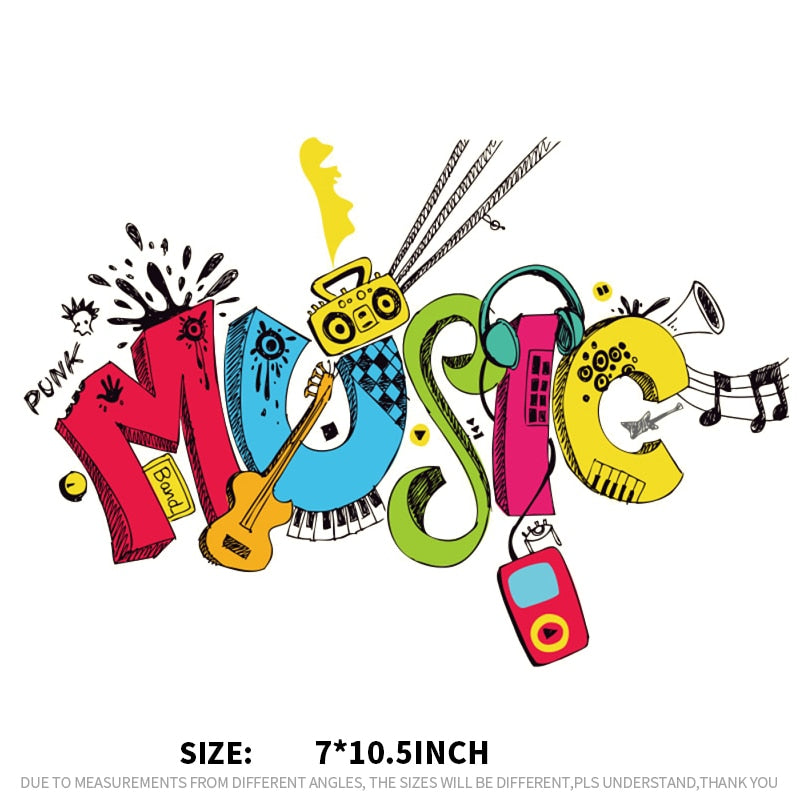 Free - Colorful Music Cloth Patch