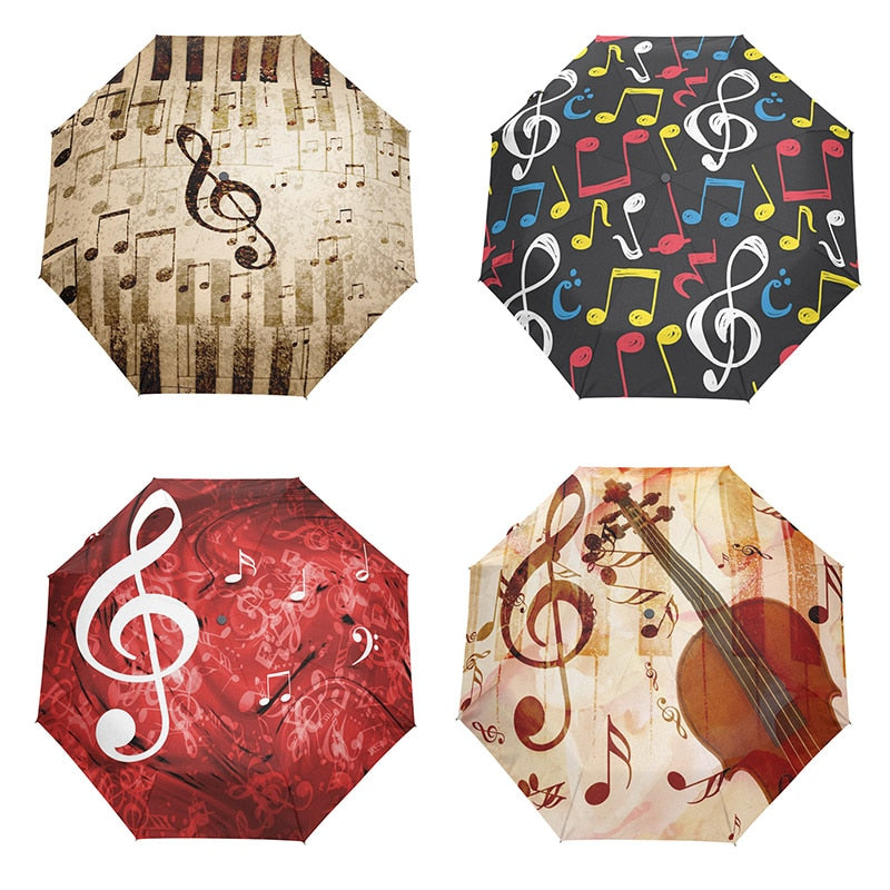 Music Note Painted Umbrella