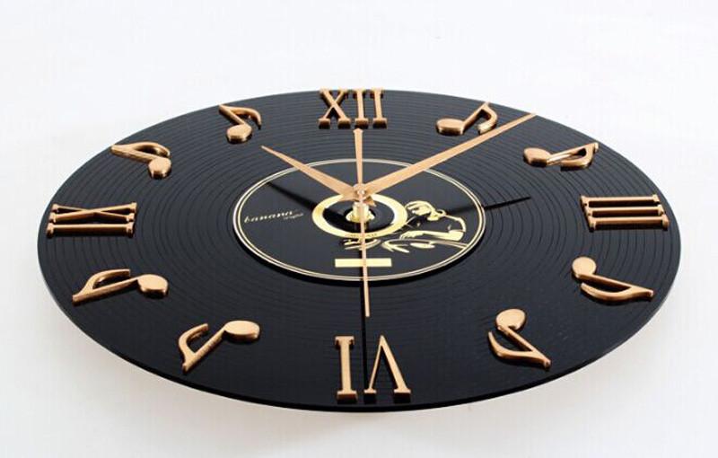 Musical Note Vinyl Wall Clock - Artistic Pod