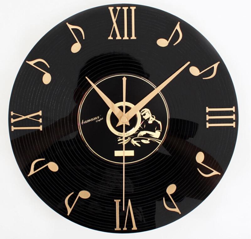 Musical Note Vinyl Wall Clock - Artistic Pod