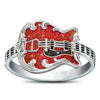 Red Electric Guitar Ring