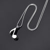 Eighth Notes Silver Necklace