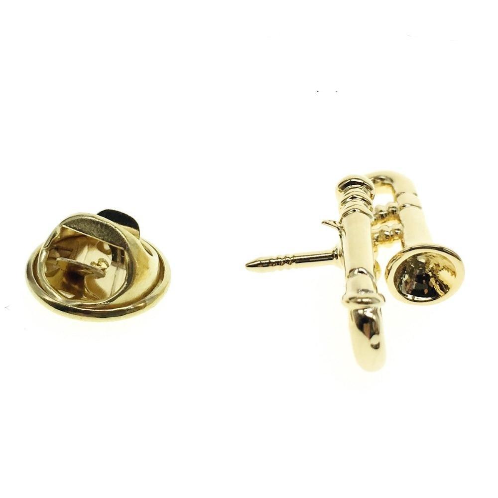 Golden Trombone Lapel Pin