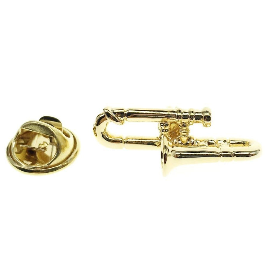 Golden Trombone Lapel Pin
