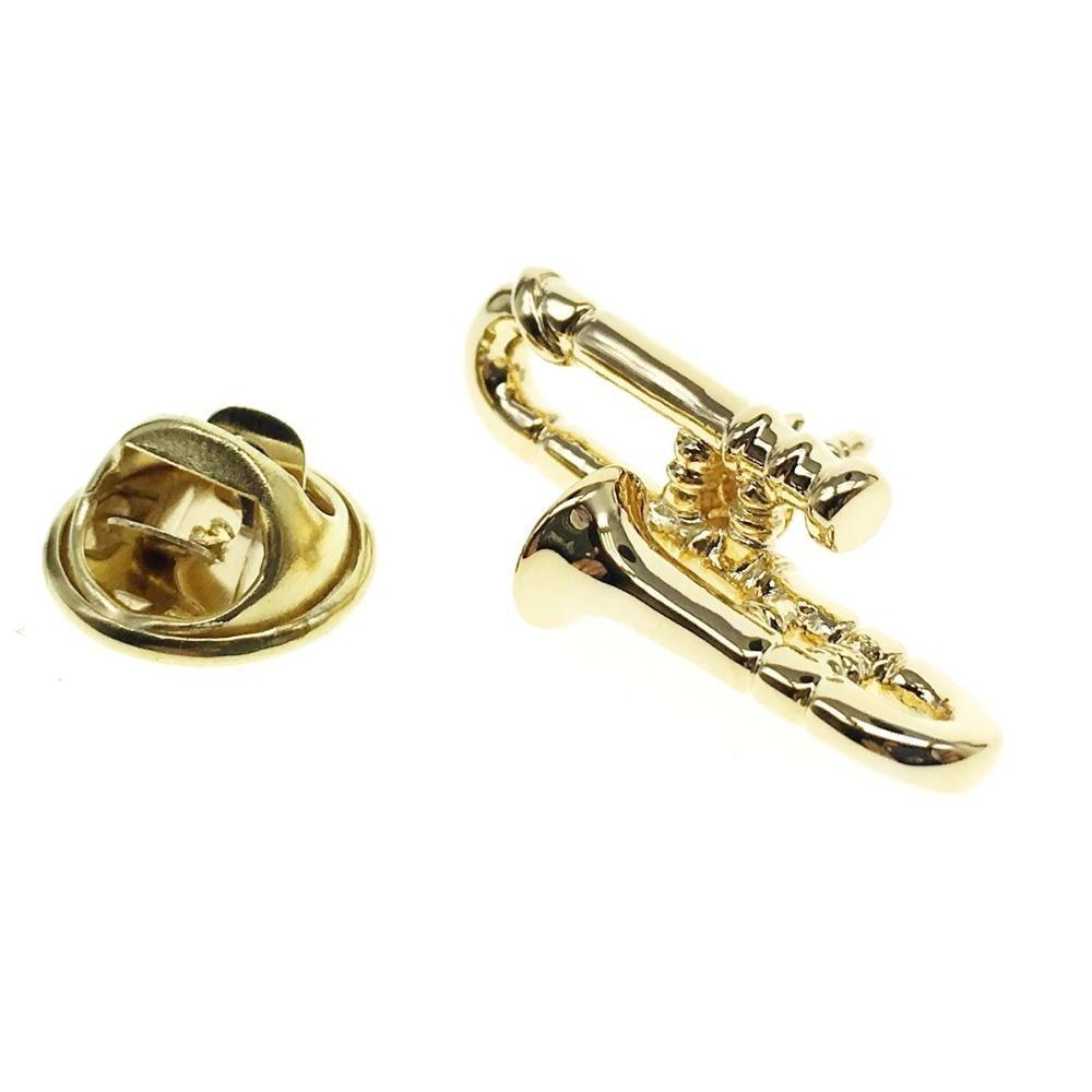 Golden Trombone Lapel Pin