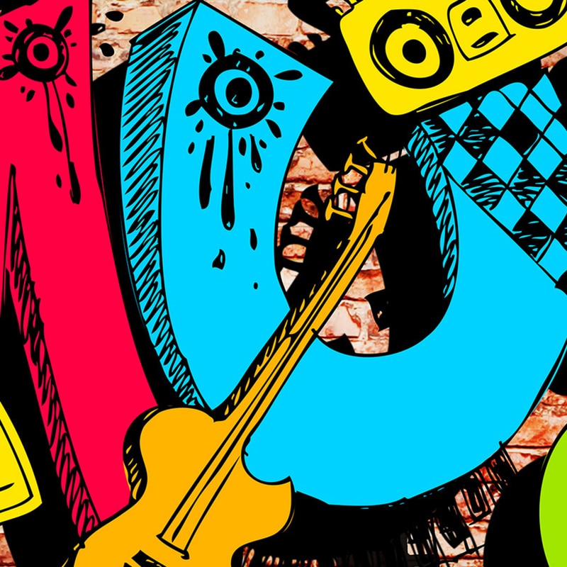 3D Colorful Music Wall Sticker - { shop_name }} - Review