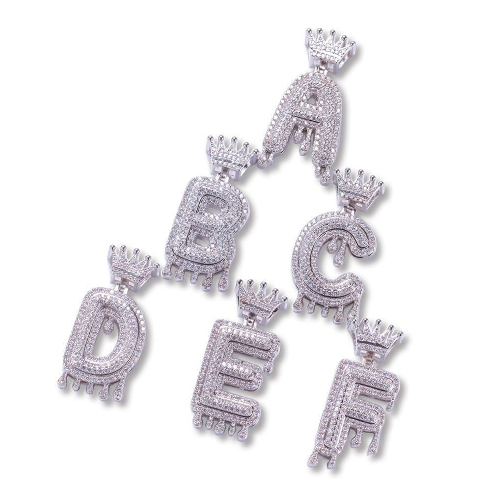 Crown Letter DJ Style Necklace