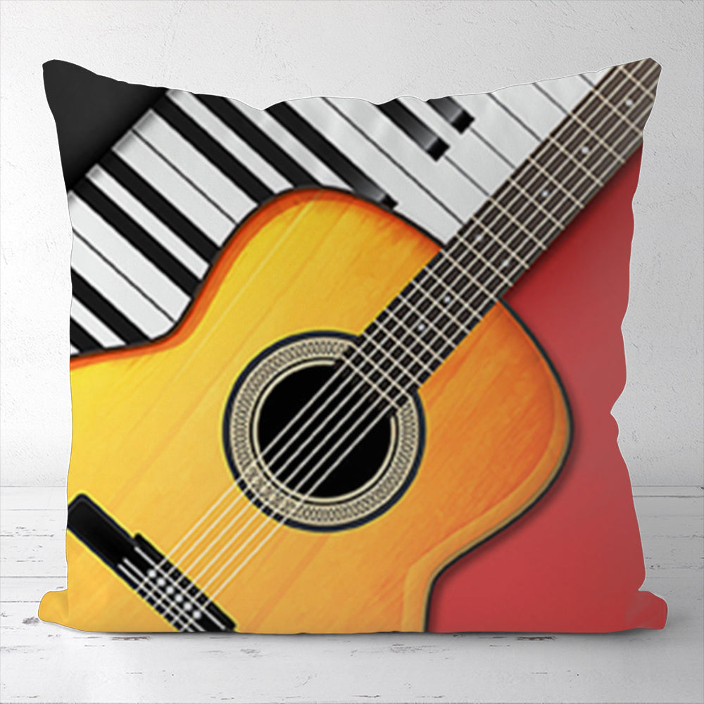 Piano Guitar Pillowcase