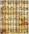 Classic Style Musical Notes Bathroom Curtain - Artistic Pod Review