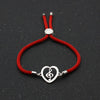 Treble Clef Heart Rope Bracelet