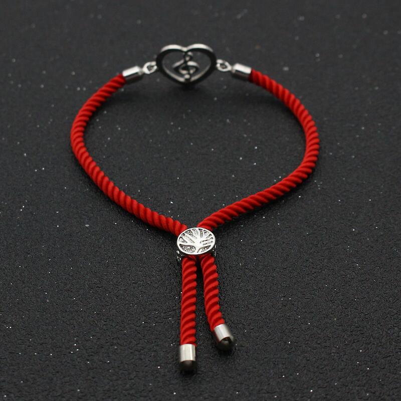 Treble Clef Heart Rope Bracelet