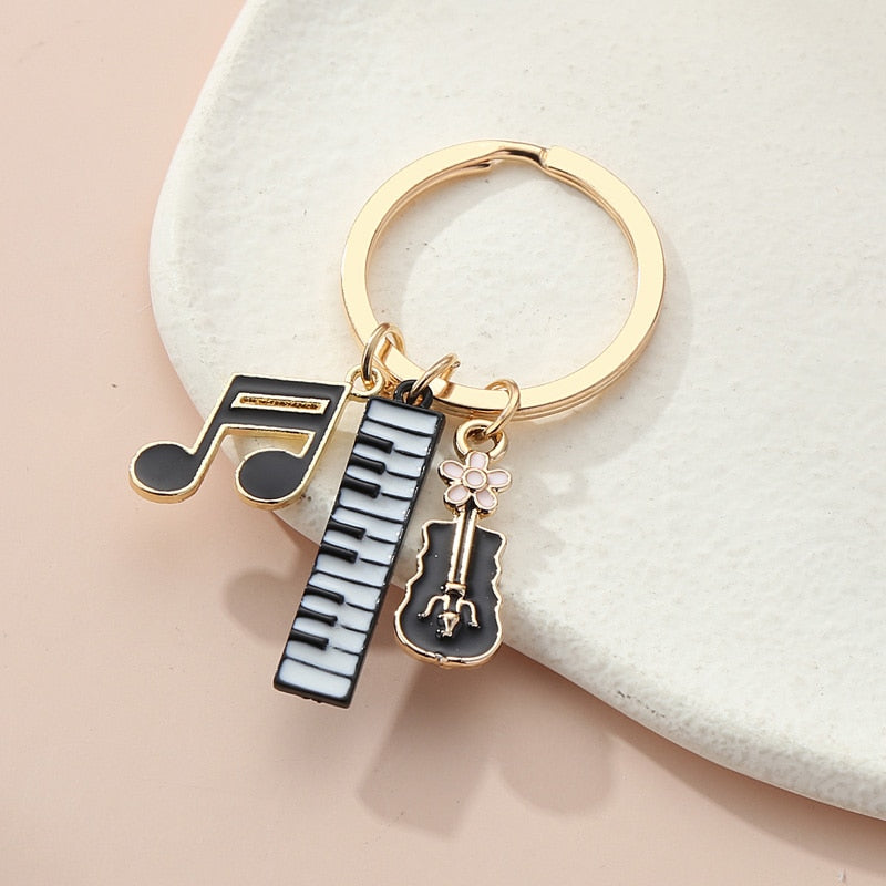 Violin & Piano Music Keychain